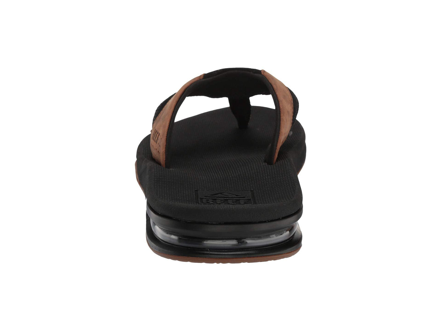 Reef Men's Leather Fanning Bottle Opener Sandals Black / Brown