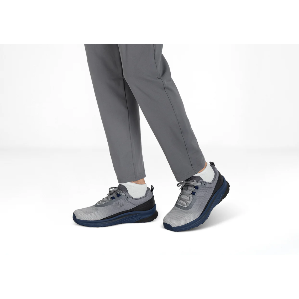 Orthofeet Men’s Race – Grey / Navy 27004 Wide