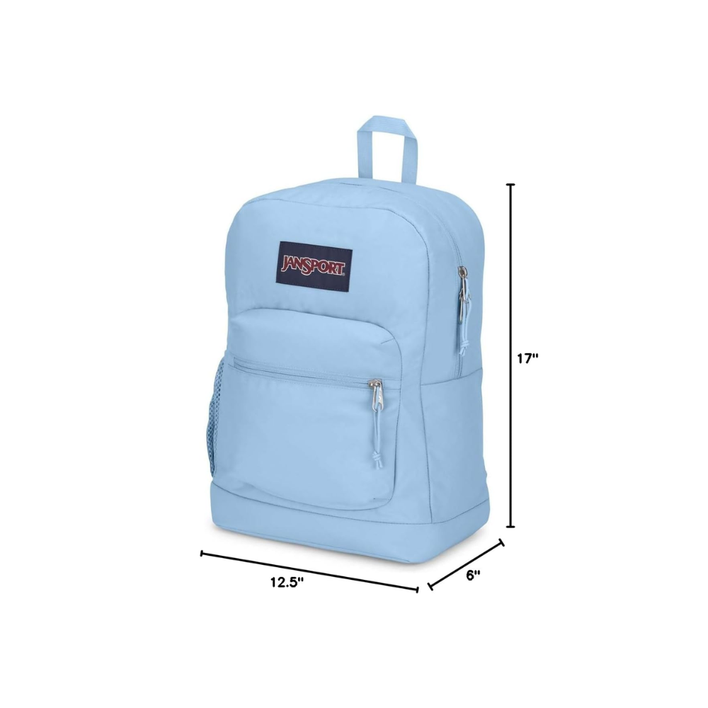 JanSport Cross Town Plus Backpack Blue Dusk 15" Laptop Sleeve