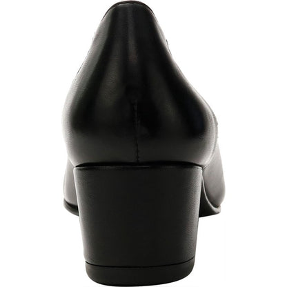 David Tate Simona Women’s Pump Black Nappa Leather Block Heel Shoes