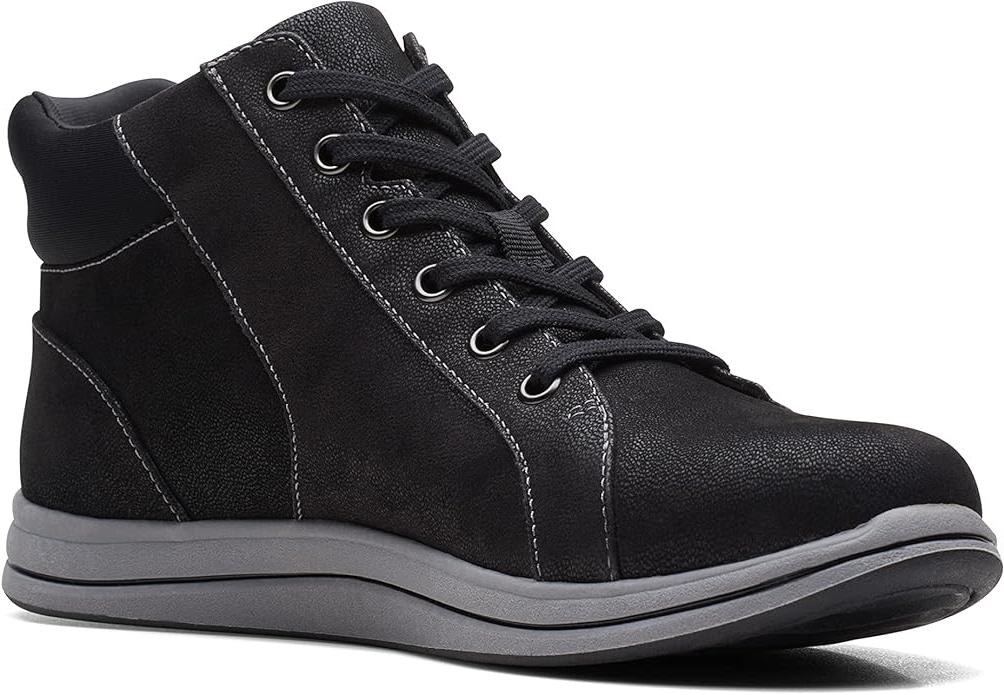 Clarks Breeze Glide Womens Cloudsteppers Ankle Boot Black Zip Lace Up