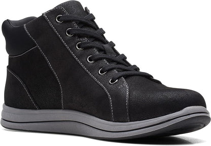Clarks Breeze Glide Womens Cloudsteppers Ankle Boot Black Zip Lace Up