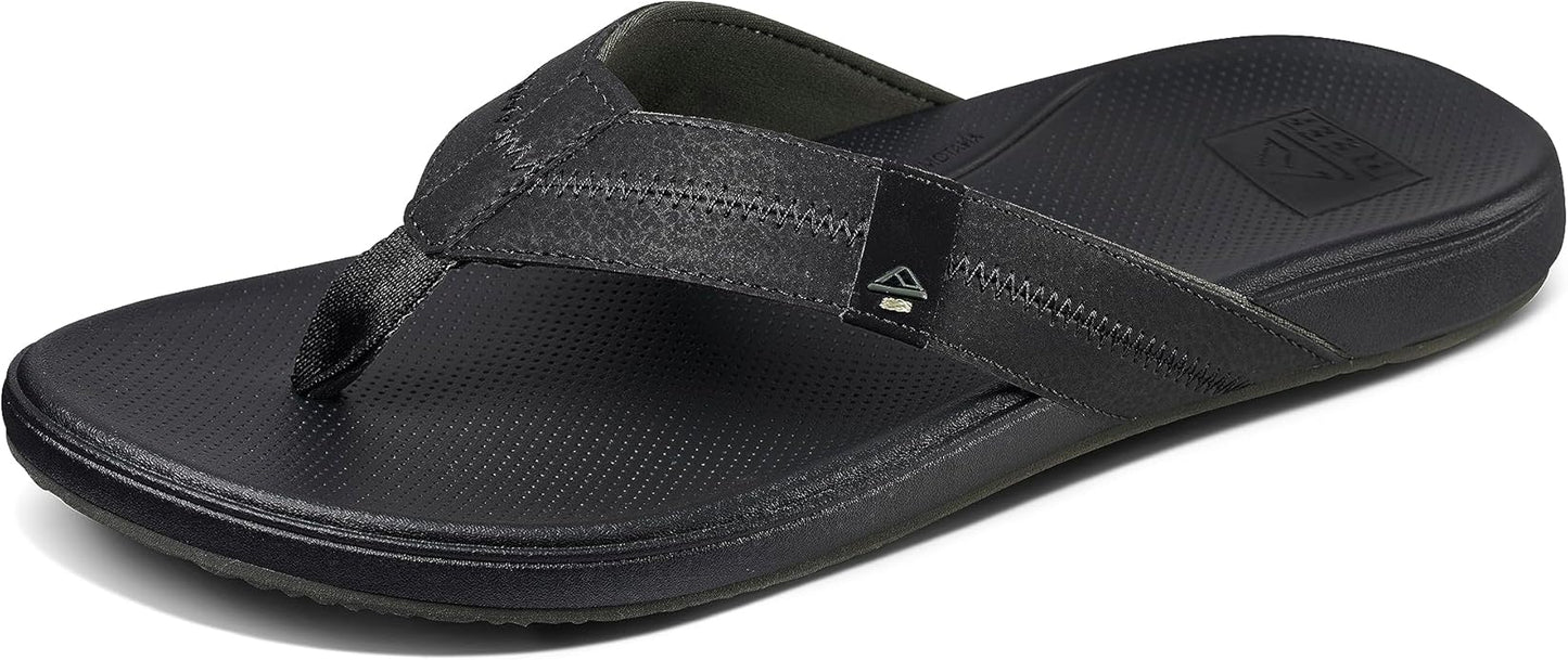 REEF Men's Cushion Phantom 2.0 Ultra Soft Arch Support Sandal - Black