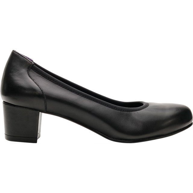David Tate Simona Women’s Pump Black Nappa Leather Block Heel Shoes