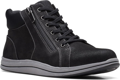 Clarks Breeze Glide Womens Cloudsteppers Ankle Boot Black Zip Lace Up