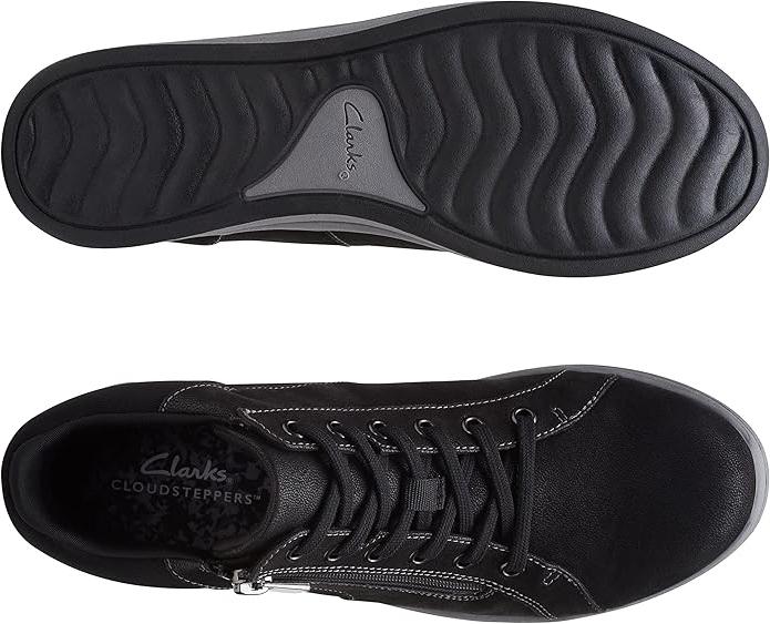 Clarks Breeze Glide Womens Cloudsteppers Ankle Boot Black Zip Lace Up
