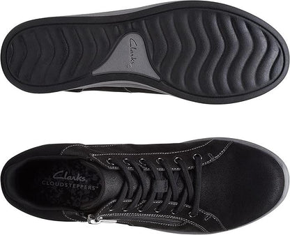 Clarks Breeze Glide Womens Cloudsteppers Ankle Boot Black Zip Lace Up
