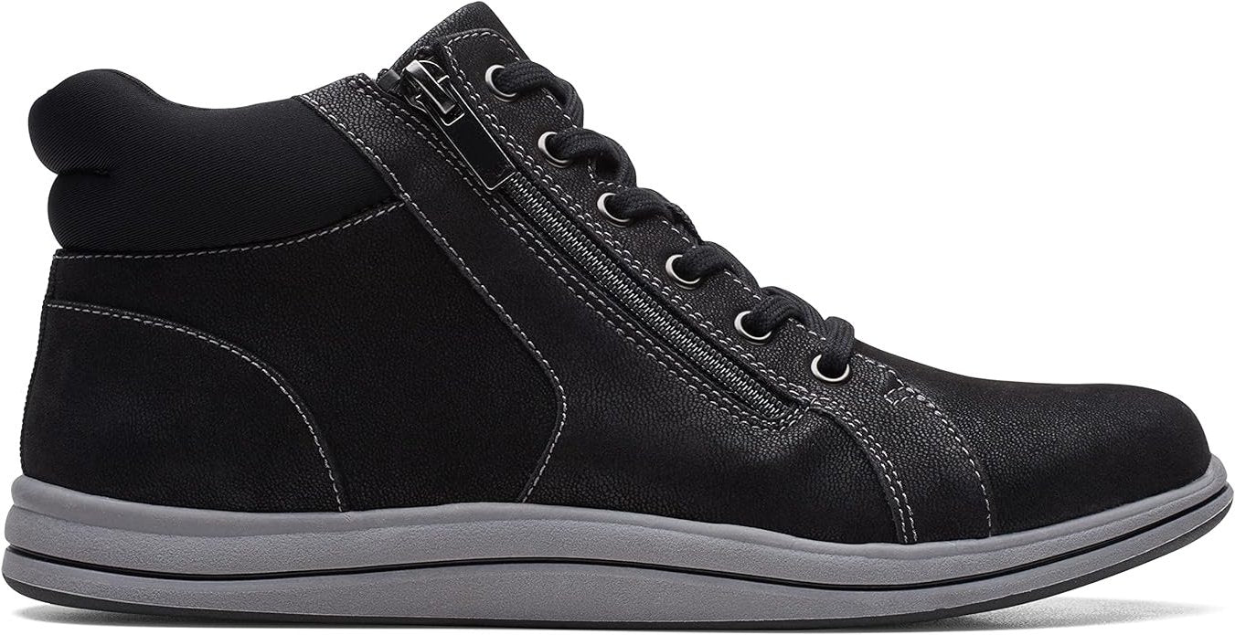 Clarks Breeze Glide Womens Cloudsteppers Ankle Boot Black Zip Lace Up
