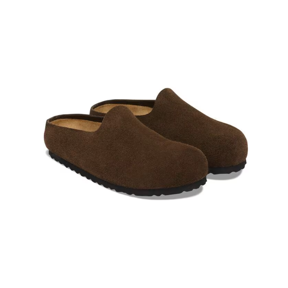 Birkenstock Amsterdam Wrapped Suede Leather Unisex Clogs Carafe