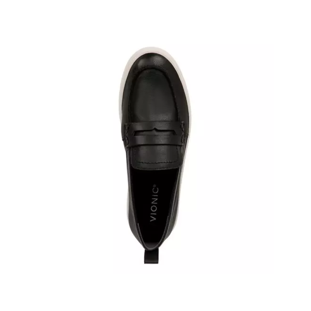 Vionic Women's Uptown Black Leather Loafers
