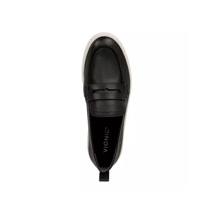 Vionic Women's Uptown Black Leather Loafers
