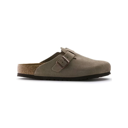 Birkenstock Boston Soft footbed Suede Leather Unisex Clog 0560771 - Taupe