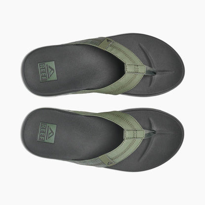 Reef Men’s Cushion Phantom Flip-Flop – Geo Olive, Comfortable, Waterproof & Non-Slip Beach Sandals