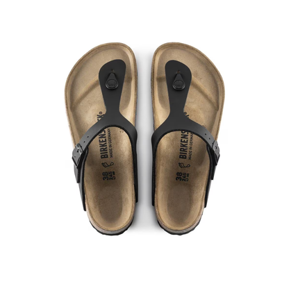Birkenstock Gizeh Birko-Flor Supportive Thong Sandals Black