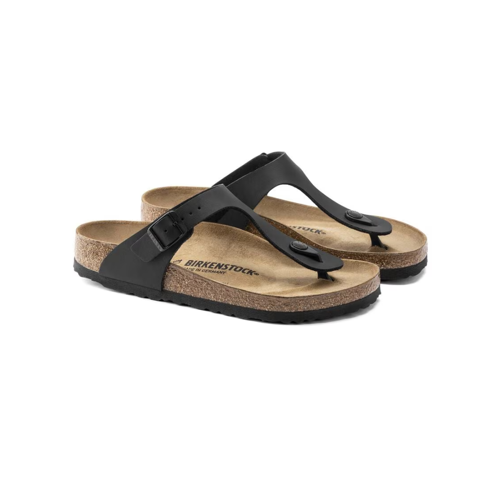 Birkenstock Gizeh Birko-Flor Supportive Thong Sandals Black
