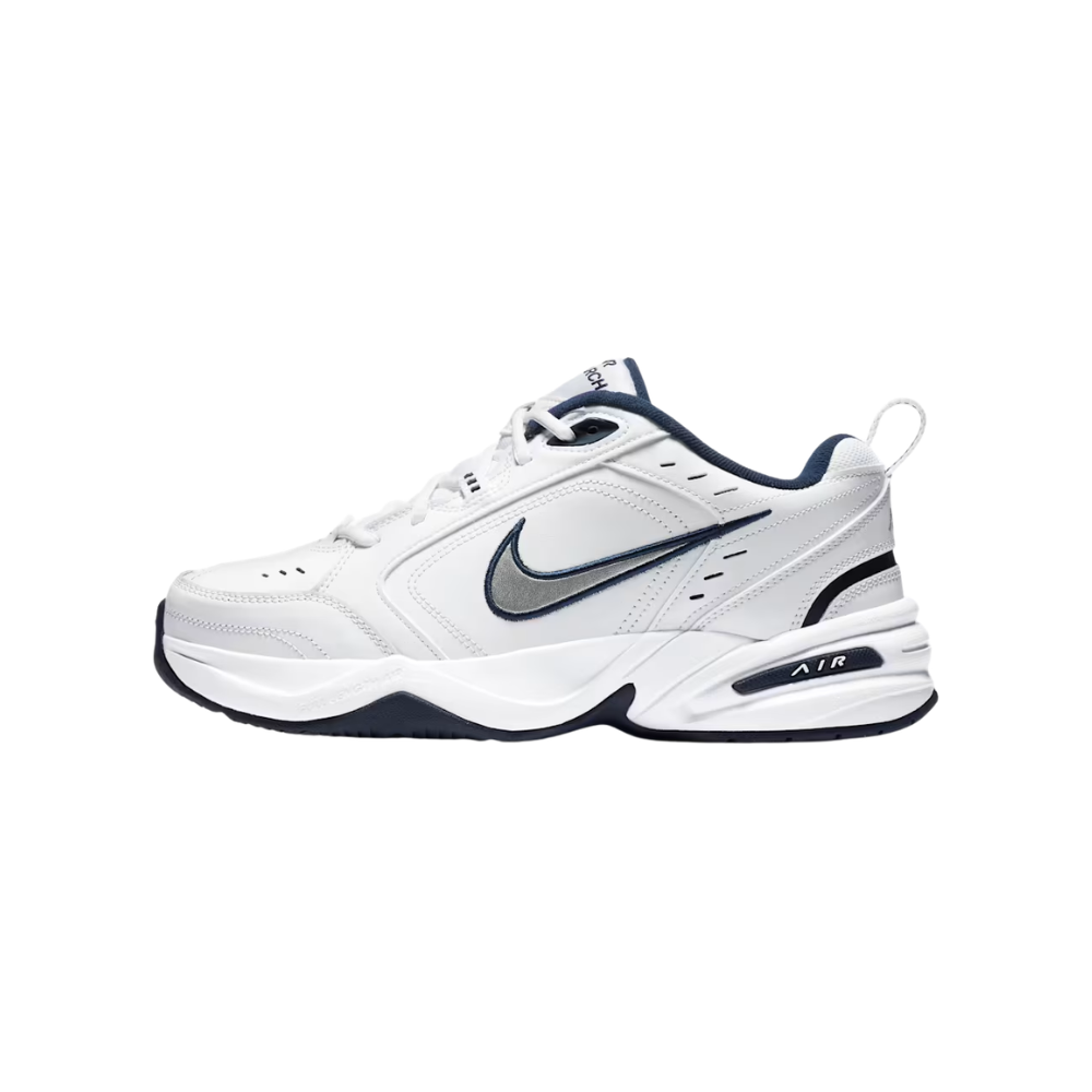 Nike Air Monarch IV Men's Workout Shoes White/Metallic Silver 415445-102