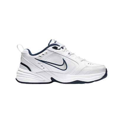 Nike Air Monarch IV Men's Workout Shoes White/Metallic Silver 415445-102