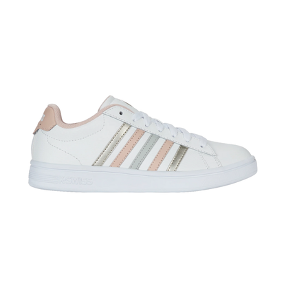 K-Swiss Court Tiebreak II  Women's Classic Sneaker - White/Cameo Rose