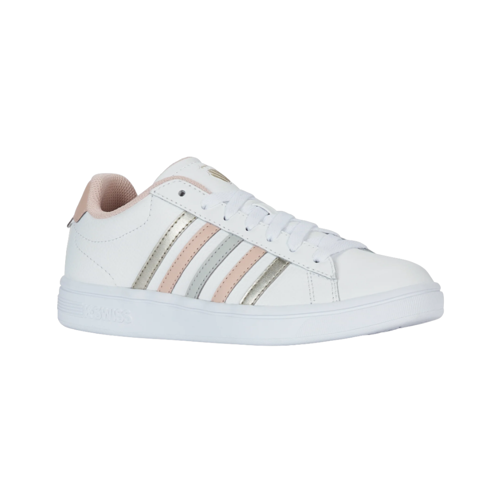 K-Swiss Court Tiebreak II  Women's Classic Sneaker - White/Cameo Rose