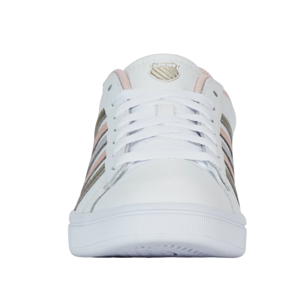 K-Swiss Court Tiebreak II  Women's Classic Sneaker - White/Cameo Rose