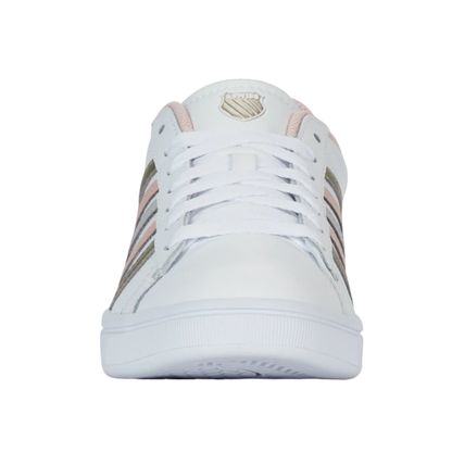 K-Swiss Court Tiebreak II  Women's Classic Sneaker - White/Cameo Rose