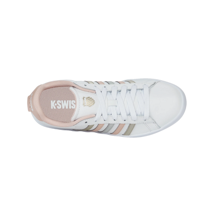 K-Swiss Court Tiebreak II  Women's Classic Sneaker - White/Cameo Rose