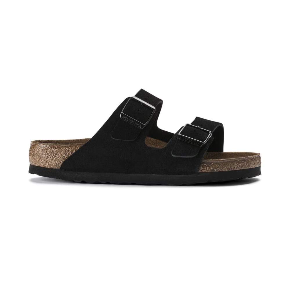 Birkenstock Arizona Soft Footbed Suede Sandal - Black