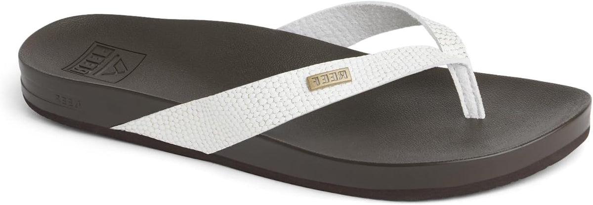 REEF Cushion Court Women's Flip Flop Brown Sassy - Molded Cushion Footbed, Arch Support, Water-Friendly Comfort Sandals
