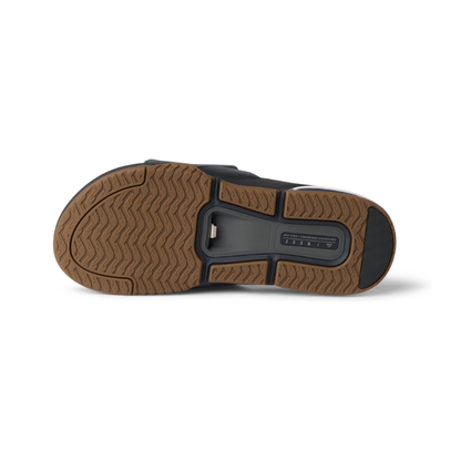 Reef Fanning Slide Men's Beach Sandals Bottle Opener Water-Friendly Slides  Black/Grey