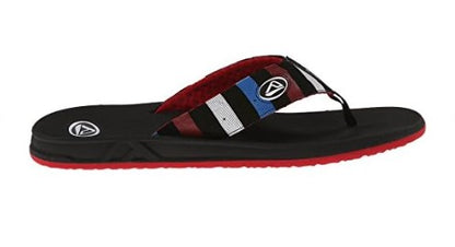 Reef Men's Size Phantoms Black/Red/Blue 2476USA Sandals Flip Flops