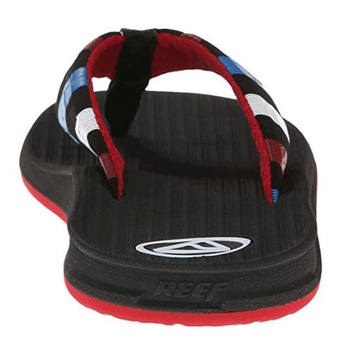 Reef Men's Size Phantoms Black/Red/Blue 2476USA Sandals Flip Flops