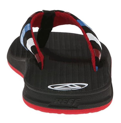 Reef Men's Size Phantoms Black/Red/Blue 2476USA Sandals Flip Flops