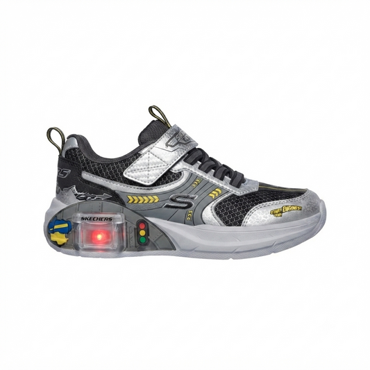 Skechers Garage Boys Light Adaptive Car Toy Storage Sneaker - Silver / Black 402150L