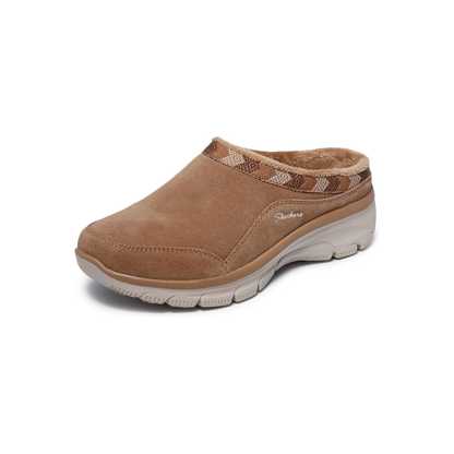 Skechers Women's Easy Going Seasonal Grace Tan Slip On Shoes Memory Foam
