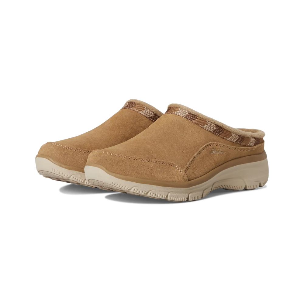 Skechers Women's Easy Going Seasonal Grace Tan Slip On Shoes Memory Foam