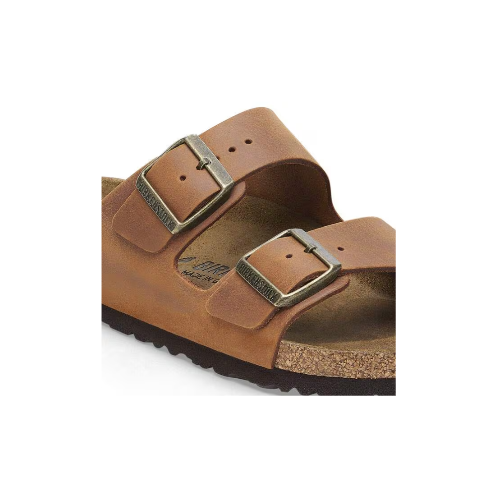 Birkenstock Arizona Oiled Leather Unisex Sandals - Cognac