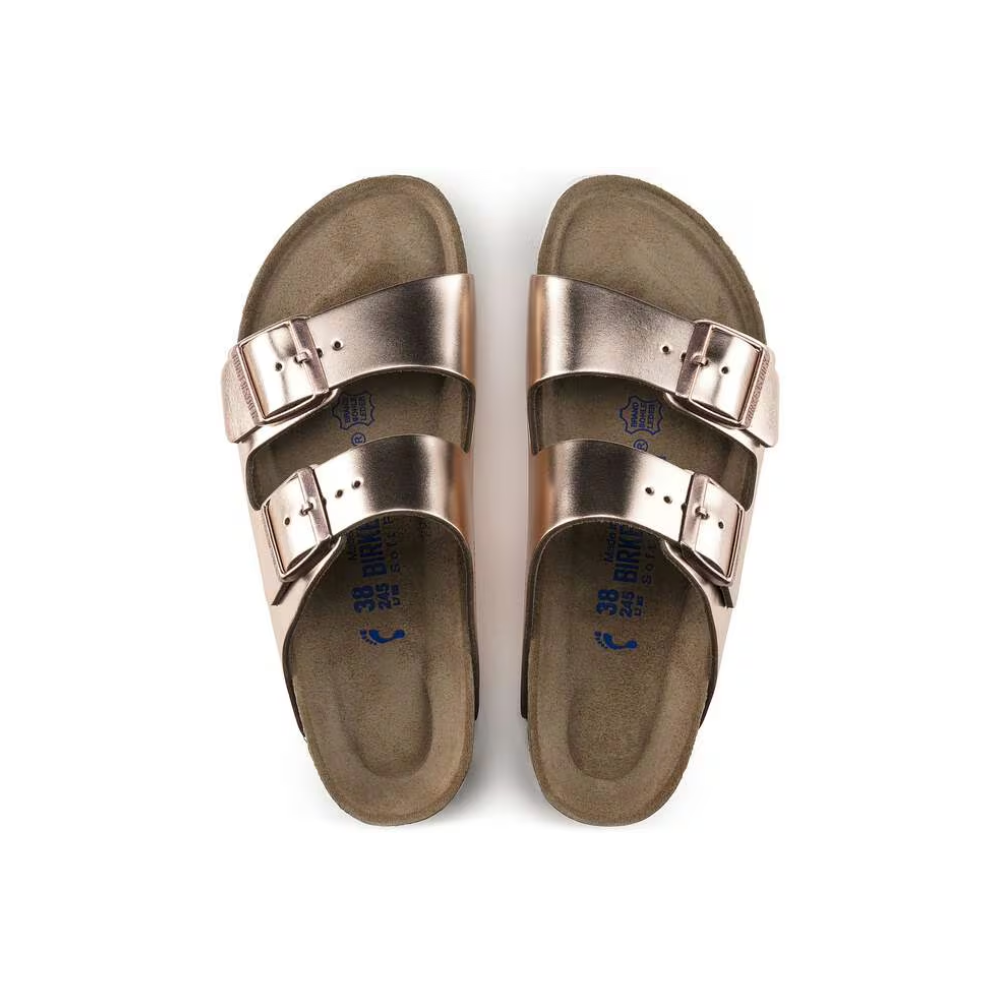 Birkenstock Unisex Arizona Soft Footbed - Metallic Copper