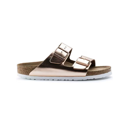 Birkenstock Unisex Arizona Soft Footbed - Metallic Copper