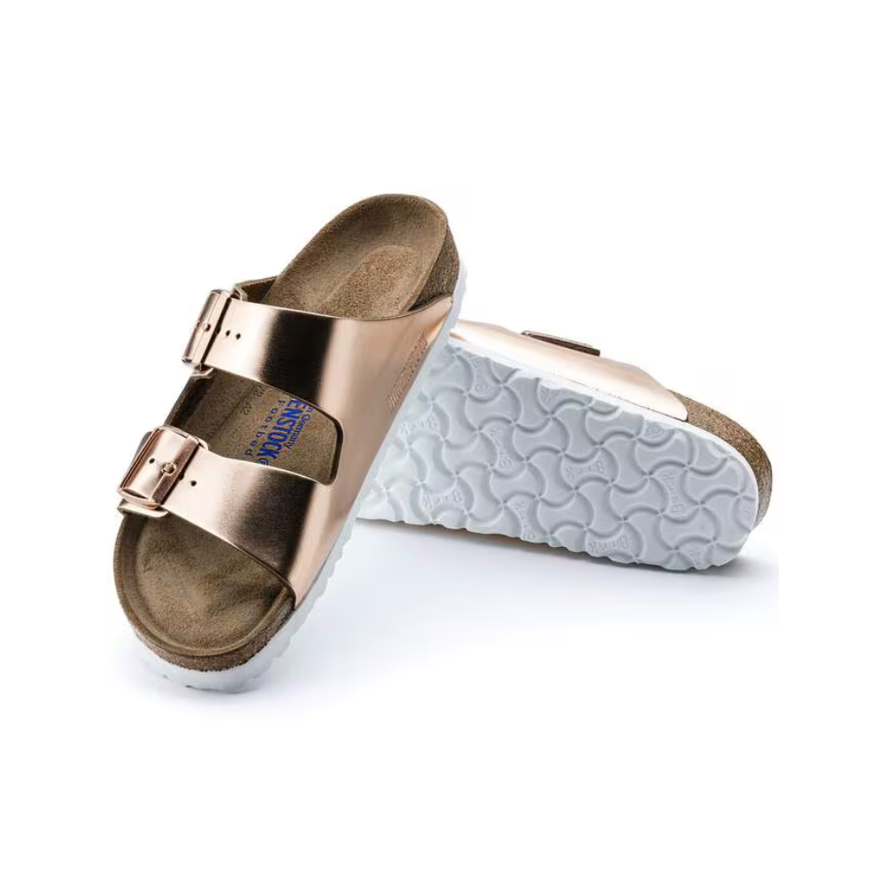 Birkenstock Unisex Arizona Soft Footbed - Metallic Copper