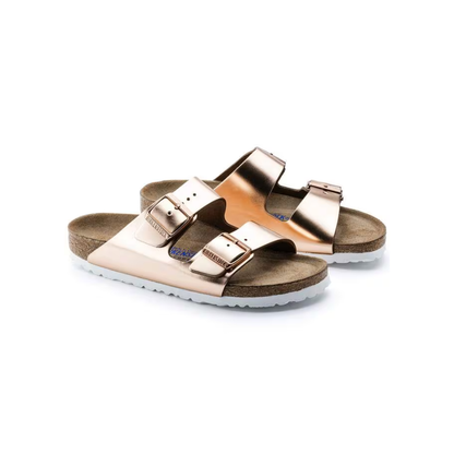 Birkenstock Unisex Arizona Soft Footbed - Metallic Copper