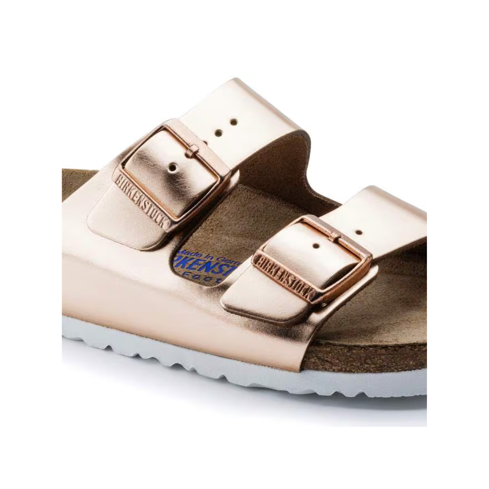 Birkenstock Unisex Arizona Soft Footbed - Metallic Copper