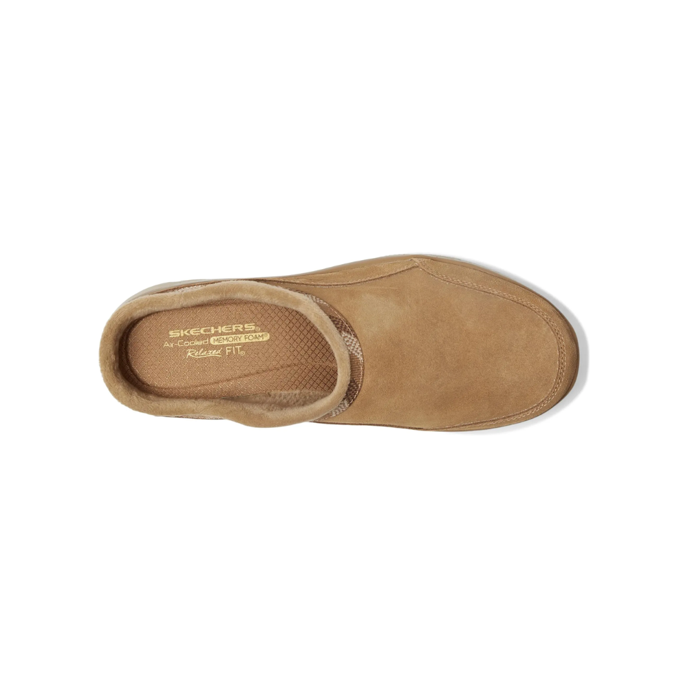 Skechers Women's Easy Going Seasonal Grace Tan Slip On Shoes Memory Foam