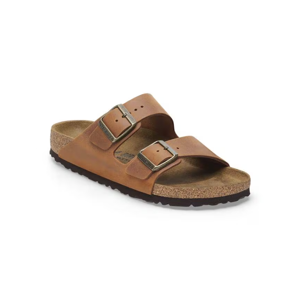 Birkenstock Arizona Oiled Leather Unisex Sandals - Cognac