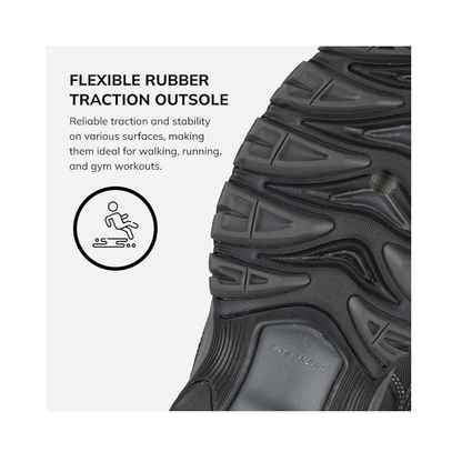 Skechers Men's Afterburn M. Fit Fashion Sneakers – Leather Upper, Memory Foam Insole