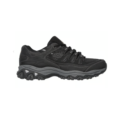 Skechers Men's Afterburn M. Fit Fashion Sneakers – Leather Upper, Memory Foam Insole