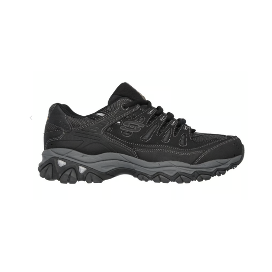 Skechers Men's Afterburn M. Fit Fashion Sneakers – Leather Upper, Memory Foam Insole