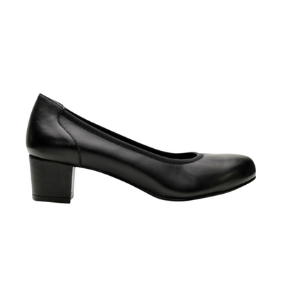 David Tate Simona Women’s Pump Black Nappa Leather Block Heel Shoes