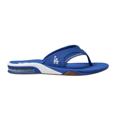Reef Fanning X MLB Dodgers Flip Flop Sandal  Bottle Opener & Superior Arch Support, Blue
