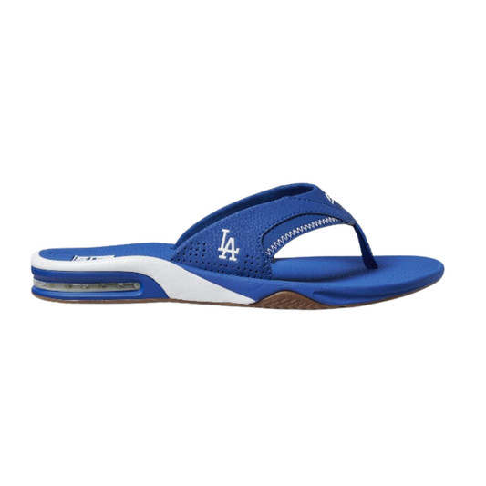 Reef Fanning X MLB Dodgers Flip Flop Sandal  Bottle Opener & Superior Arch Support, Blue
