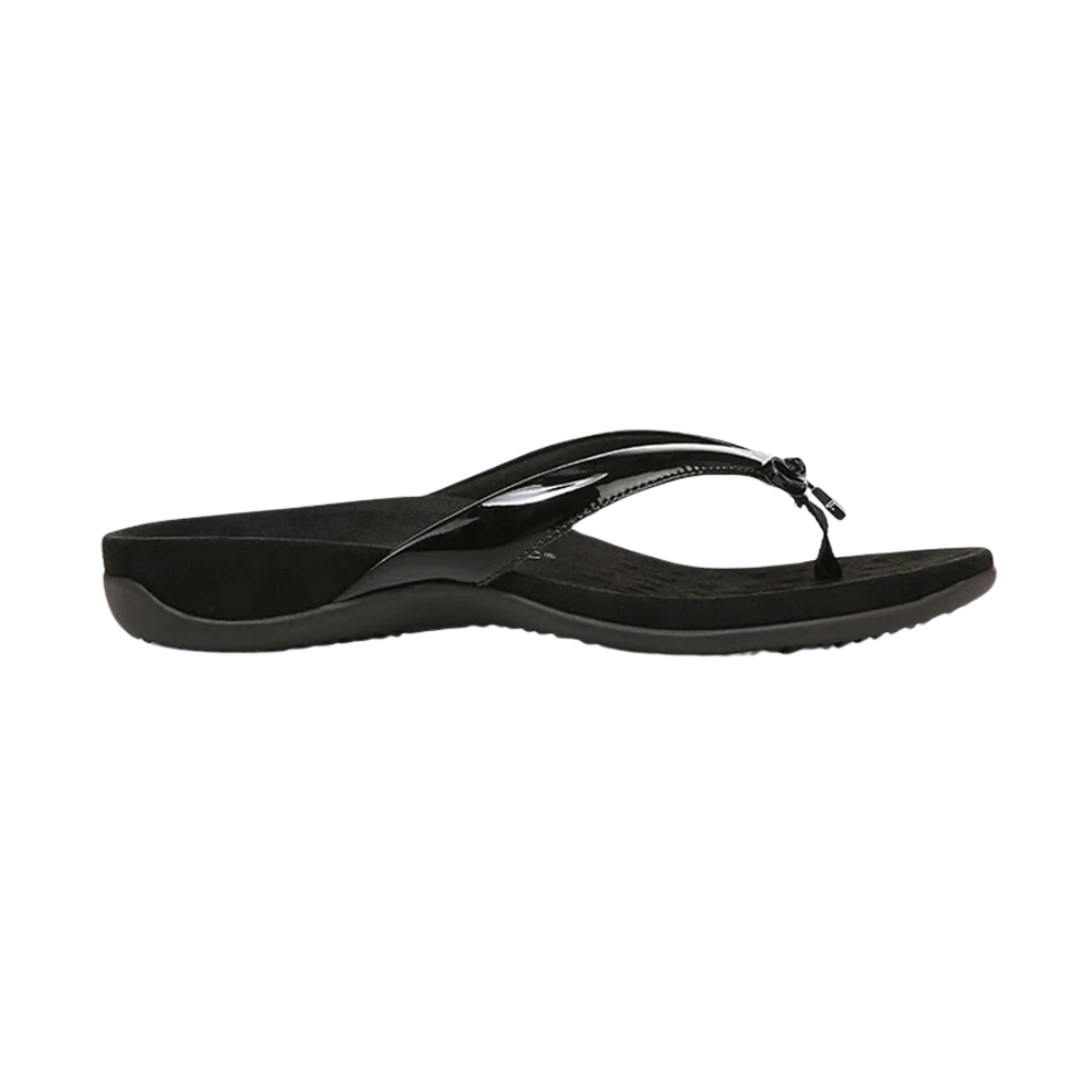 Vionic Bella Womens Toe Post Sandal Black Flip Flops 10000435001